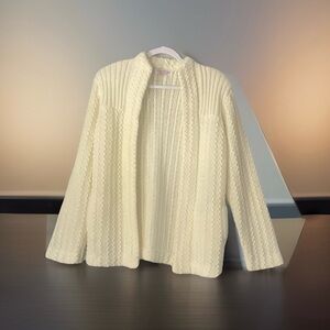 Vintage Country Craft Cardigan Sweater Women's Size Medium Beige  70’s 80’s  GUC